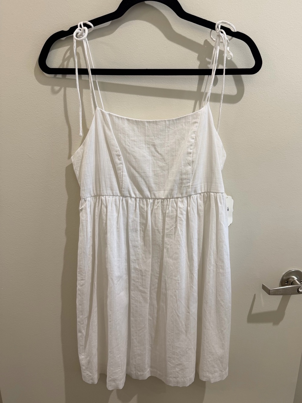 Altar'd State White Tie-Shoulder Cotton Sundress